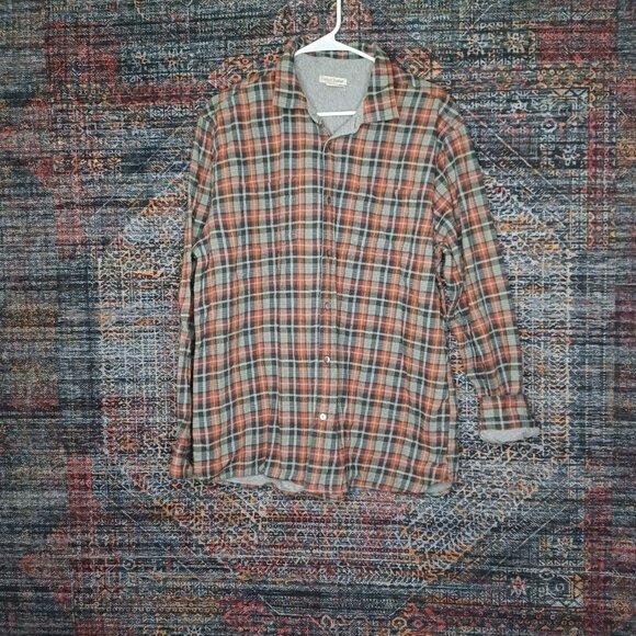 Carbon 2 Cobalt mens colorful lined plaid flannel shirt L - Picture 1 of 6